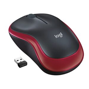 Ratón inalámbrico Logitech M185 rojo