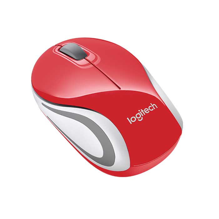 Ratón inalámbrico Logitech M187 rojo