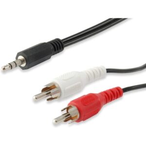 Cable de audio minijack a 2 RCA 2,5m