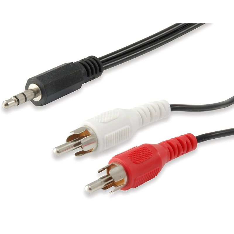 Cable de audio minijack a 2 RCA 1,5m